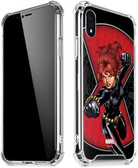 Skinit Clear Phone Case Compatible with iPhone XR - Officially Licensed Marvel Black Widow No More Secrets Design