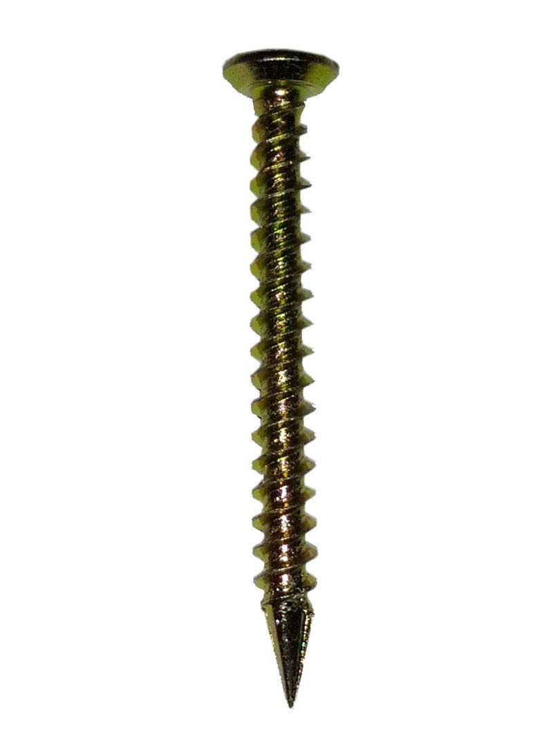 Gardinia 4.3mm x 55mm Upvc Fixing Screws in Yellow Finish - Bag of 20