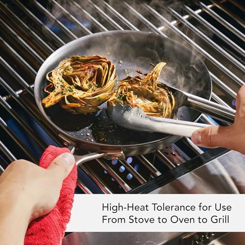 Image of KitchenAid NITRO Carbon Steel Frying Pan /Skillet, 8.5 Inch Fry Pan, Black | Egg frying pan with stainless steel handle, compatible with all cooktops, rust-resistant induction pan, oven safe to 750AF