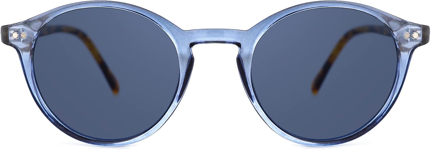 TIJN Vintage Small Round Sunglasses for Women Men,Stylish Polarized UV400 Colored Lens,Tinted Sun Glasses,Classic Sunnies - Image 8