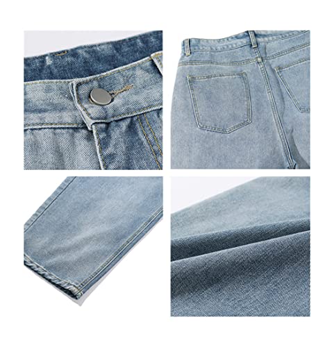 Jean ample homme hip-hop en denim bleu coupe ample confortable
