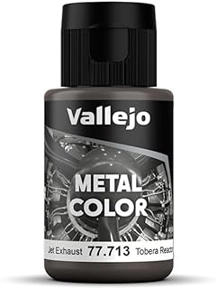 Vallejo - Metal Color | Jet Exhaust 32 ml (1.08 fl.oz.) | Faithfully Reproduce Different Metallic Finishes