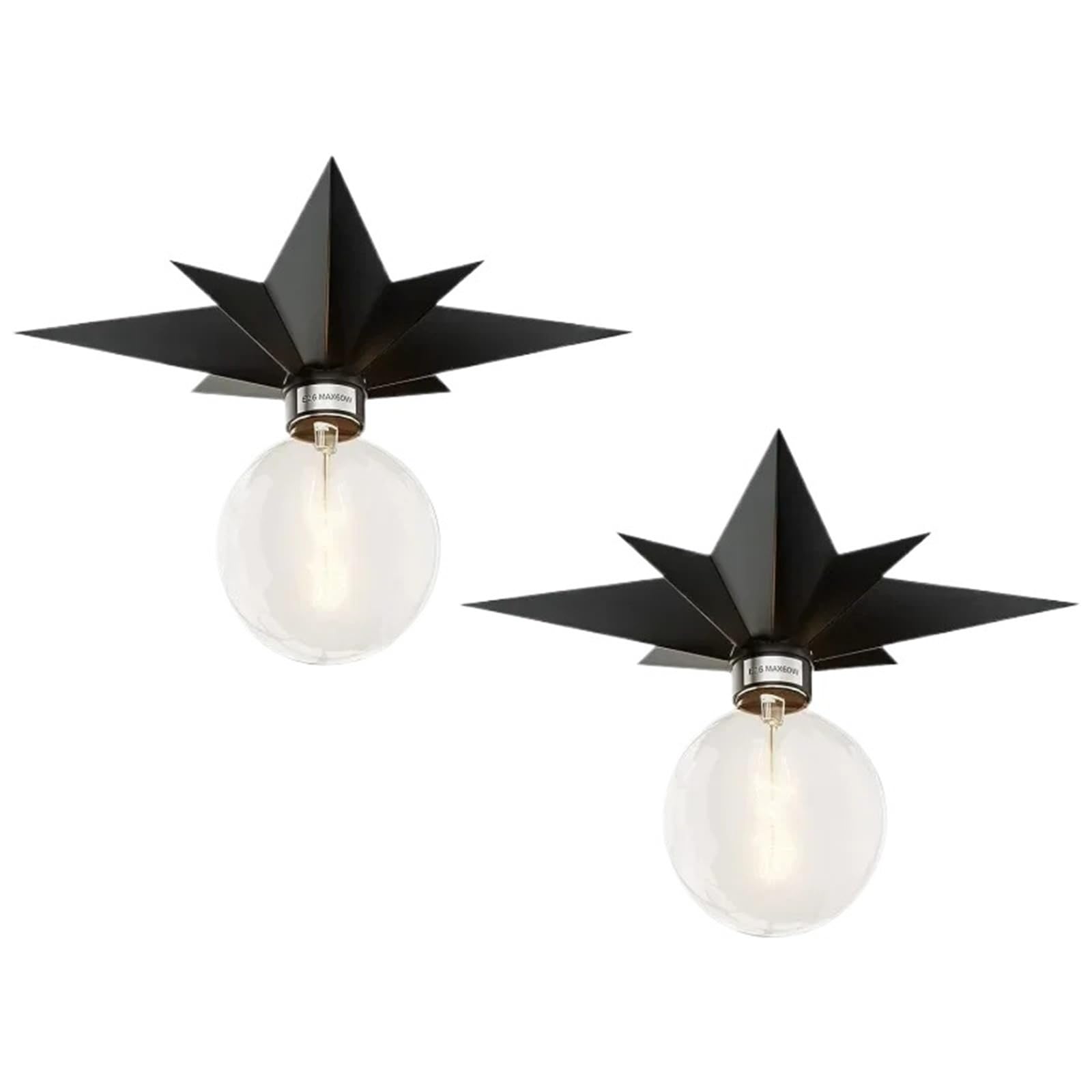 Kexcftg 2Pcs Black Creative Led Wall Lamp For Luxury Living Room Bedroom Bedside Hotels Background Home Decorative Sconce(,Warm Light)
