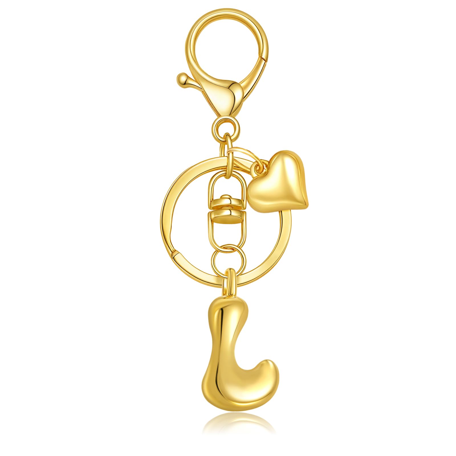 SKYFUN Initial Keychain for Women Men Small Alphabet A-Z Keychain Charms for Keys Purse Backpacks