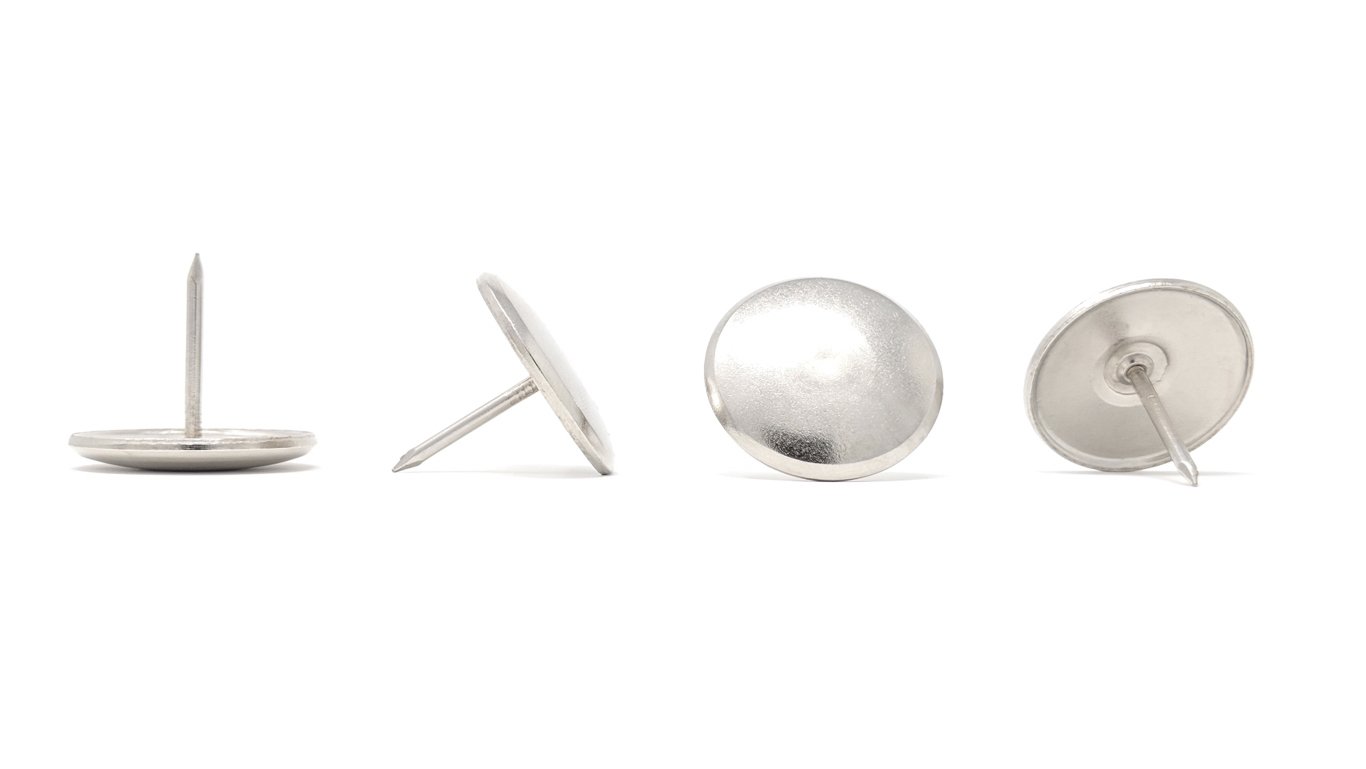 Keay Vital Parts 35Mm Nail-On Metal Furniture Glides - Made In Germany (Nickel Plated Steel, Pack Of 24)