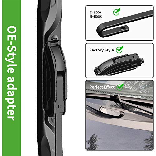 Rooppa OEM QUALITY NEW 20" + 24" Premium All-Season Durable Stable And Quiet Windshield Wiper Blades (Set of 2)
