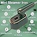 Travel Steamer Iron for Clothes - Portable Ironing Machine Small Size Portable Steamer Travel College Dorm Home Essentials (Green)