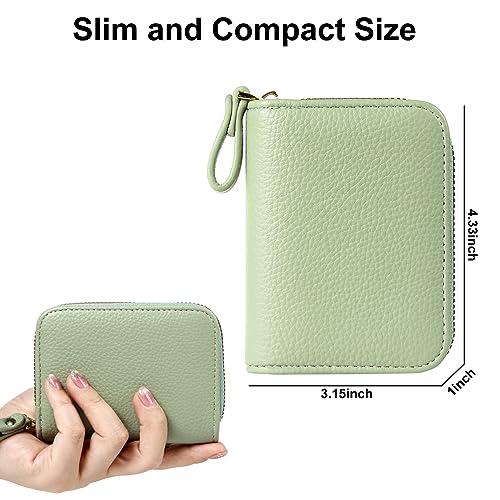 Image of Credit Card Wallet, RFID Card Case Wallet, Zipper Card Cases Holder for Men Women, RFID Blocking, KeyChain Wallet, Compact Size Card Organizer Case for Women