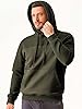 Elegancity Mens Hoodies Pullover Casual Cotton Hooded Sweatshirts Autumn Winter Long Sleeve Drawstring Waffle Work Hoodie,Dark Green XXL #2