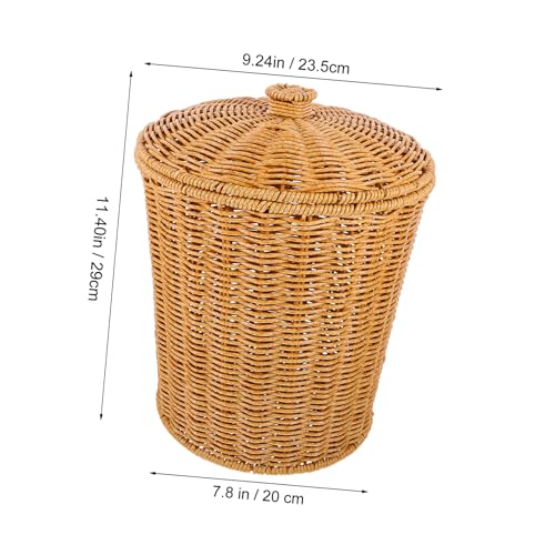 Panier à linge sale multifonction compact Tofficu avec un couvercle en PP