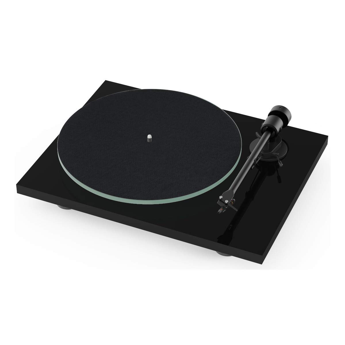 Pro-Ject T1 BT Turntable with Built-in Preamp and Wireless Audio Transmitter (Piano Black)