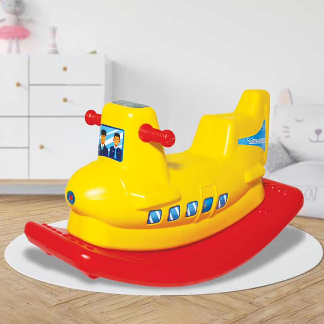 PLAYGRO Aeroplane Ride-On Toy For Kids | Toddler Baby Rocker Toys With Safety Backrest To Support Kids | Age Group 1+ Year,Multicolor (B0CVRR4FFT) Amazon Price History, Amazon Price Tracker