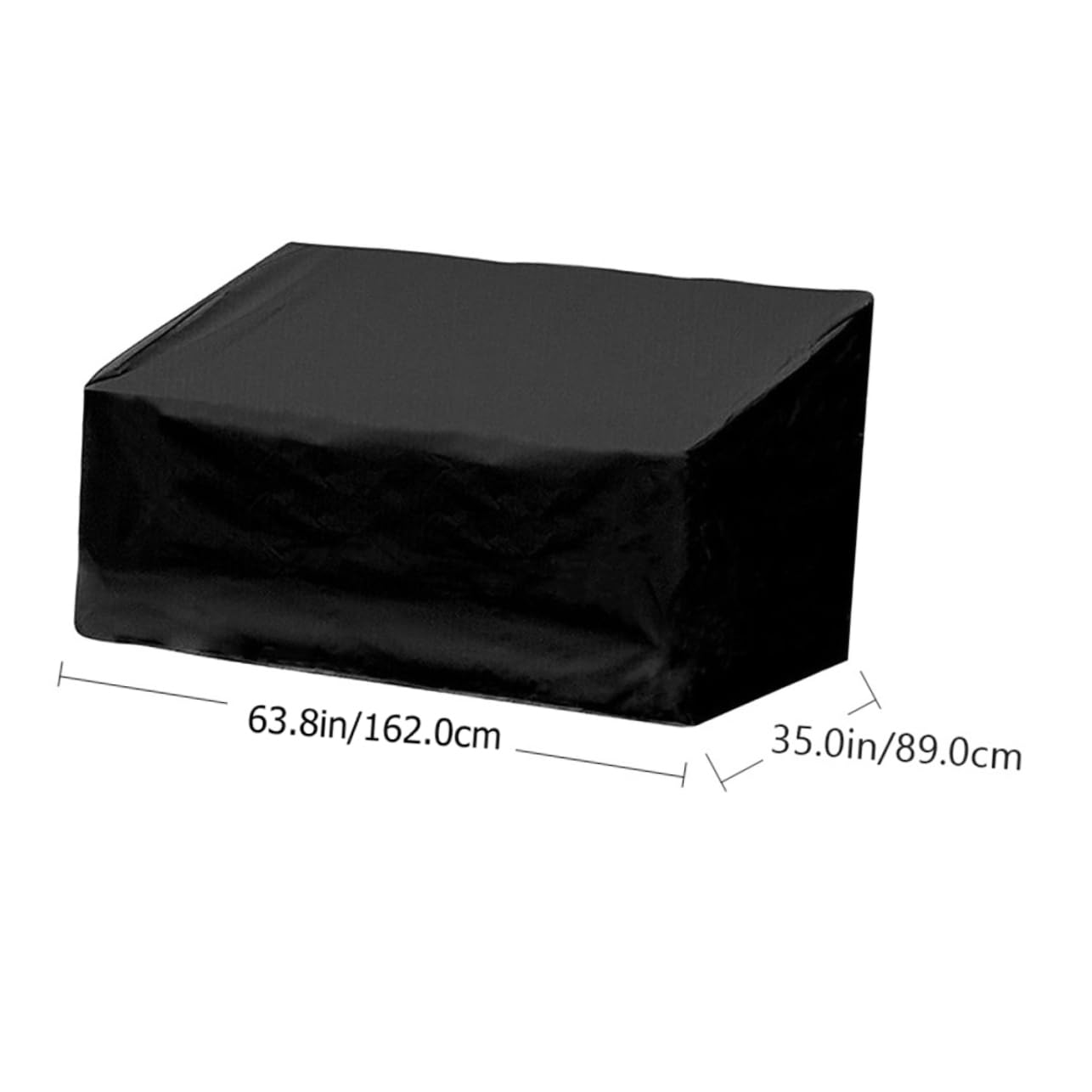 NULYLU Garden Bench Waterproof Cover Oxford Fabric Park Bench Protective Black