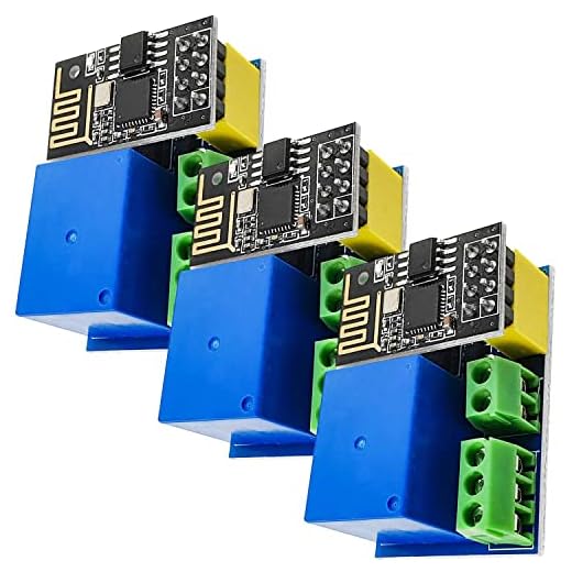 AZDelivery 3 x ESP8266-01S ESP-01S Wlan WiFi Modulo 5V con Relais Adattatore (successore di ESP01) compatibile con Arduino incluso un E-Book!