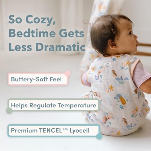 Image of Loulou Lollipop Tencel Lyocell Wearable Baby Blanket Sleeping Bag, Unisex Infant Toddler, 1.0 TOG, 2-Way Zipper Sleepsack