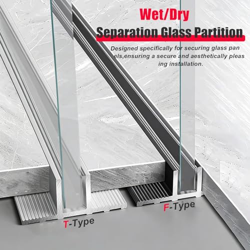 Rieles de aluminio plateados para barandillas de vidrio modernas 5