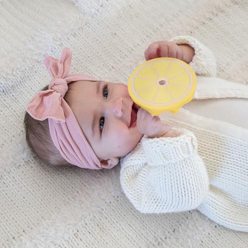 Image of Pomegranate and Lemon Silicone Teethers Baby Teething Toys, Newborn Essentials Must Haves, Easy-to-Hold Design Teething Ball Baby Essentials, BPA-Free