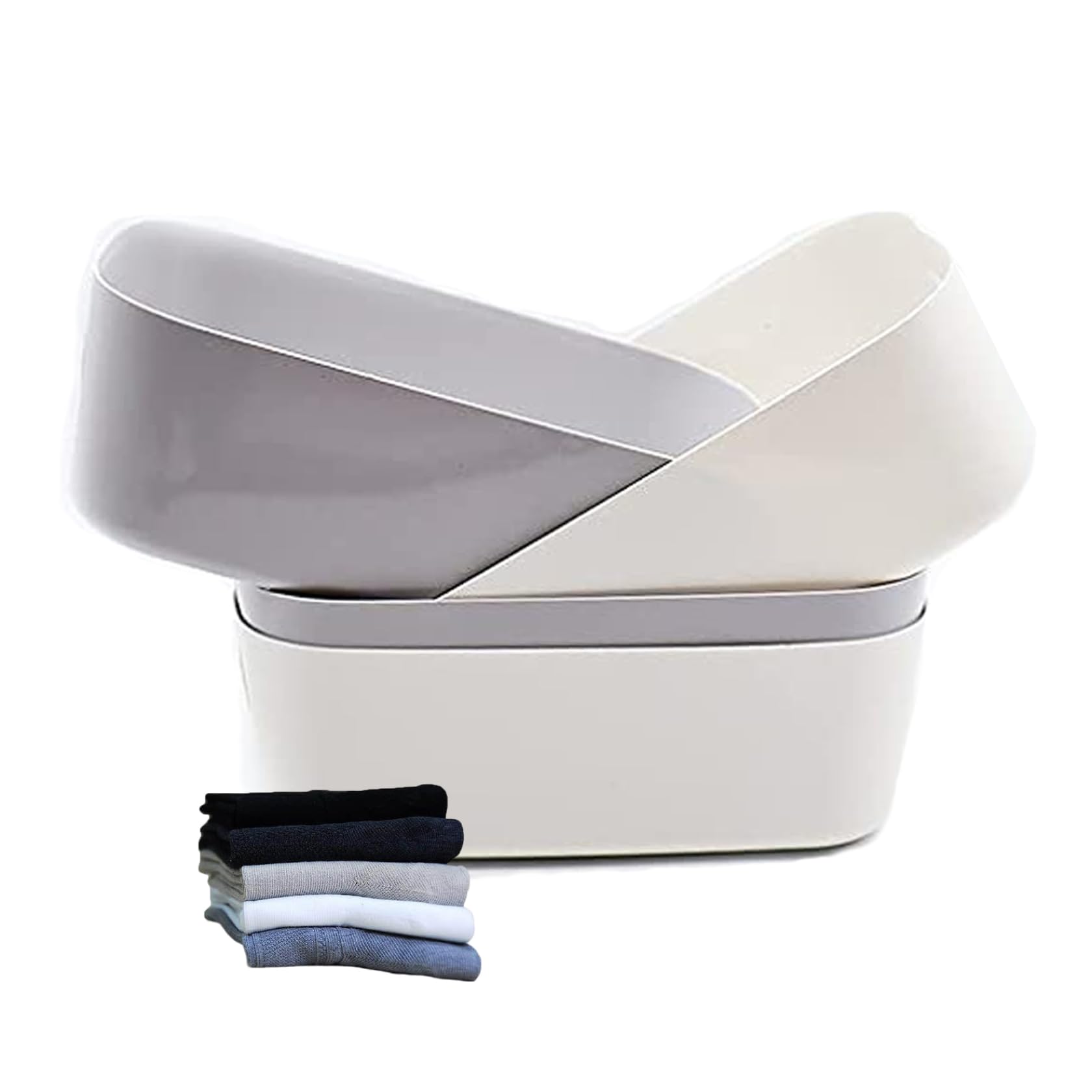 Panier de rangement plastique anti-désordre pour tiroir et étagère 4 boîtes 20x14