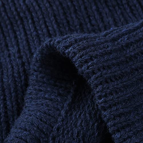 Cute Aesthetic Clothes For Girls 10-12 Cute Spring Tops For Women Plus Size Womens Long Sleeve Henley T Shirts Button Down Slim Fit Zipper Tops Scoop Neck Ribbed Knit Shirts Navy #TOP5