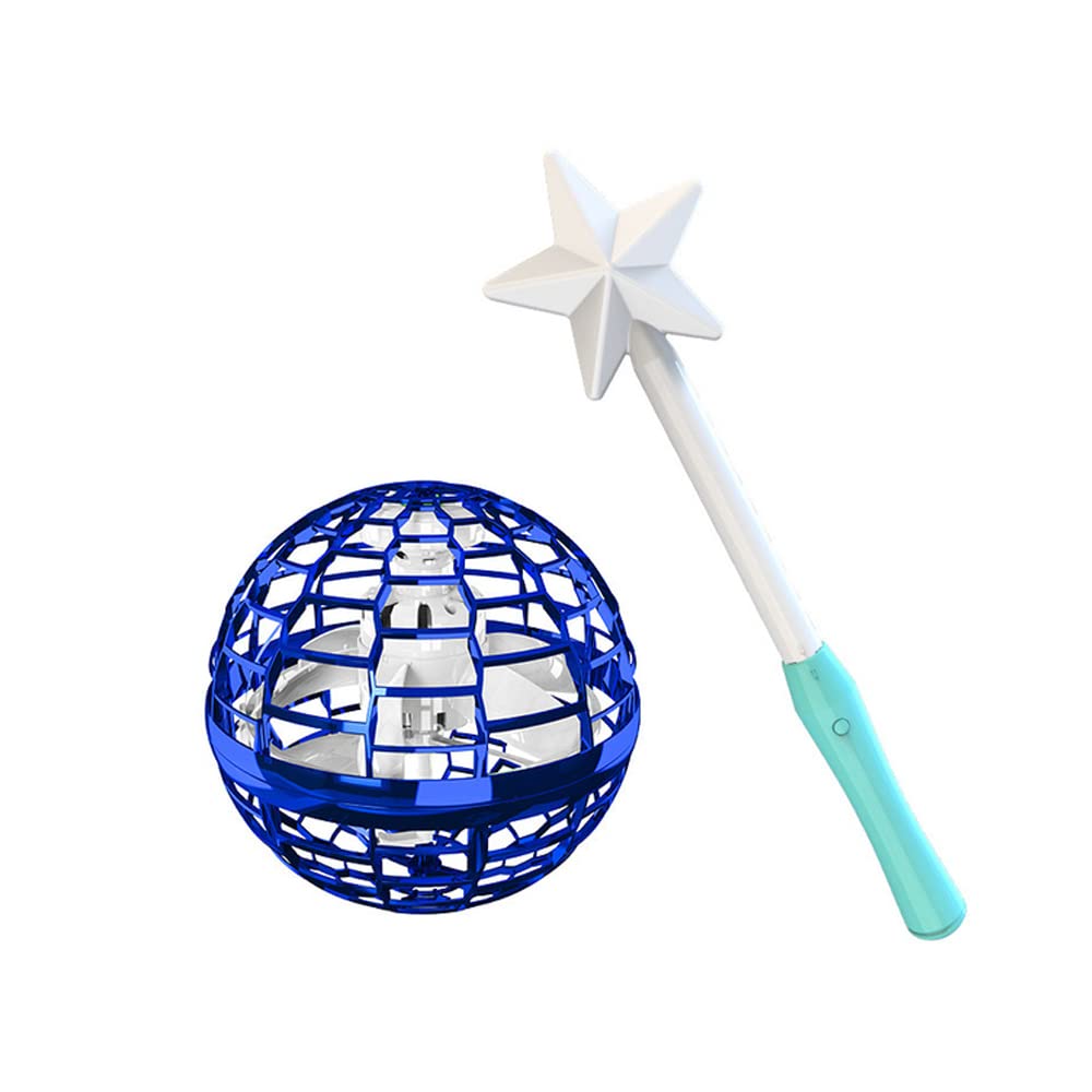 N / B Globe Shape Controller, Flying Ball Toys, Mini Drone Fly Toy, Built-in RGB Lights 360° Rotating Spinning, Boomerang Hand Controlled