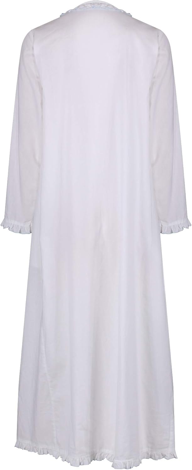 The 1 for U Womens Nightgown - Victorian Nightgowns for Women, Elsa 100% Cotton Housecoat - Image 3