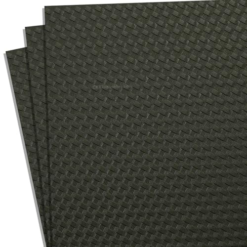 HOLSTEX Thermoform Sheet - (Basketweave Texture) - (.080 Thickness) - (12in x 24in Sheet) - (Olive Drab) - (3 Sheets) - for Holster Making, DIY Cosplay, Airsoft Armor