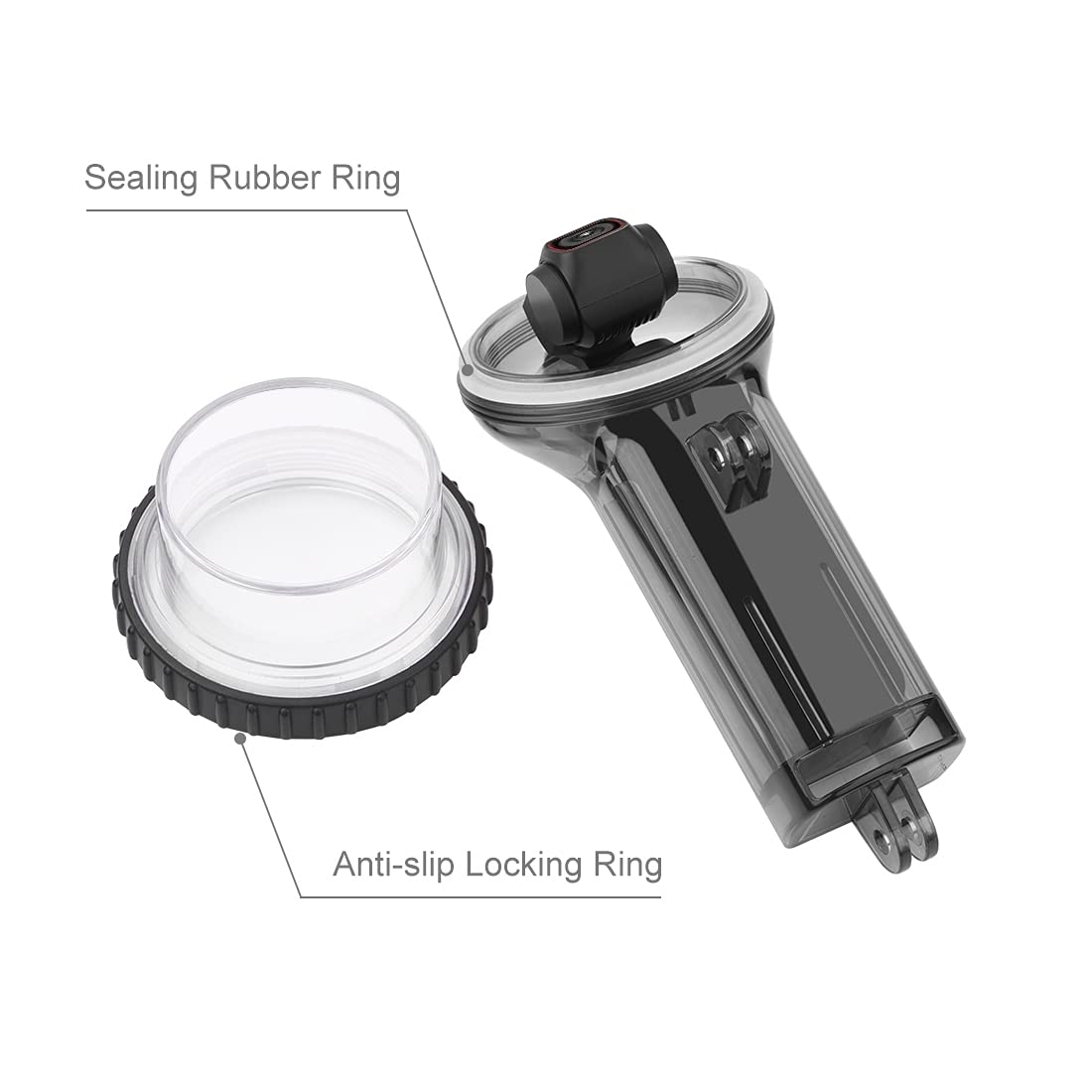 Puluz Custodia Impermeabile Per DJI Osmo Pocket - Subacquea Fino A 60m, Schermo Trasparente, Pulsanti Di Controllo, Per Sport Acquatici