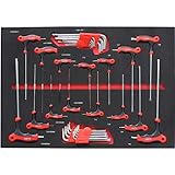 Dieser Schlüsselsatz wird im schwarzen Shadowboard geliefert und passt perfekt in den Werkstattwagen von newpo