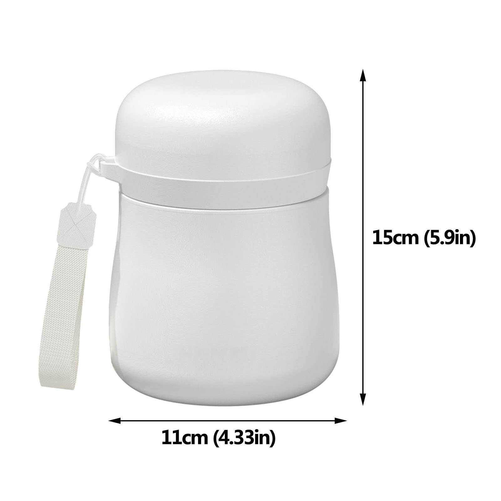 LANMOU Contenitore Termico per Alimenti, 600ml & 800ml Thermos per Alimenti sottovuoto di Acciaio Inossidabile con Un Cucchiaio Pieghevole per Cibi Caldi e Freddi (600ml,Green)