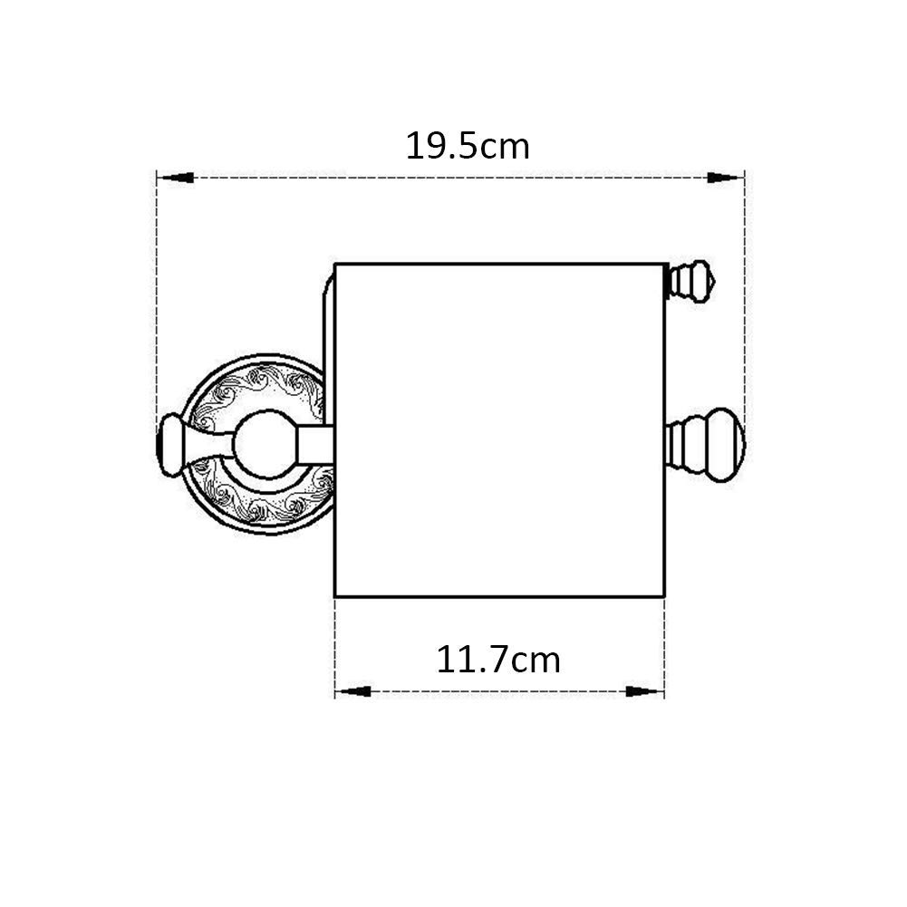 Antik Toilettenbürstenhalter mit Bürste und Keramik Becher WC-Bürstenhalter Klobürstenhalter aus Messing - zur Wandmontage Bohren