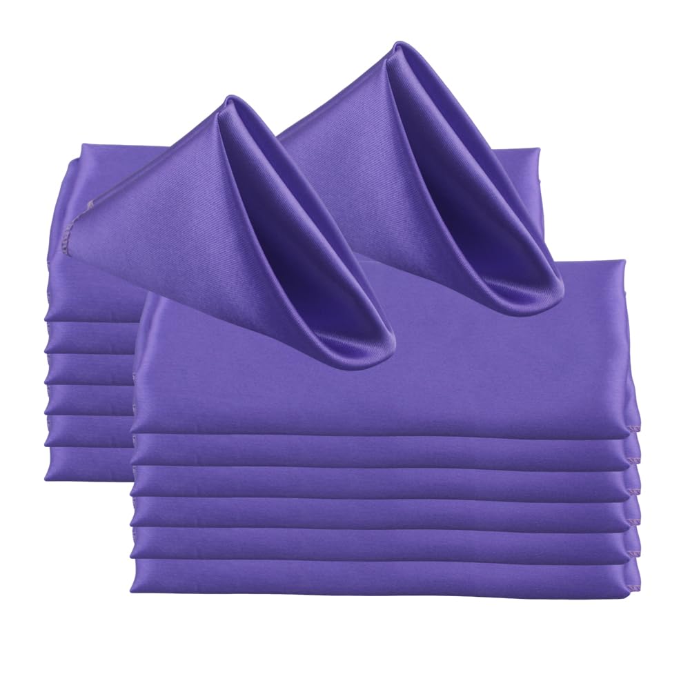 Servilletas de satén para la Mesa, Servilletas De Cena Satén Ester Multicolor 50x50cm 12 Piezas