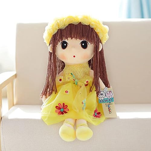 Miniatura 4 de Katutude Muñeca de trapo para niñas pequeñas, juguete de peluche con falda de sombrero, muñeca de trapo de felpa suave, juguetes de peluche, figuras