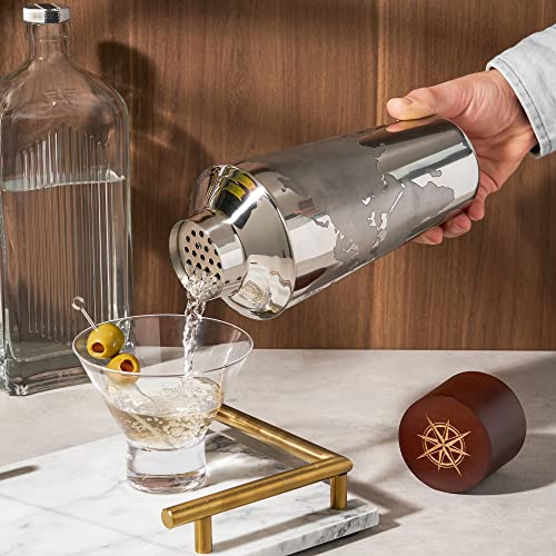 Mezclador Viski Globe Shaker plateado con acabado sofisticado de alta gama 7