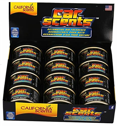 'Original California Car Scents – Lot de 12 boîtes "Newport New Car avec couvercle