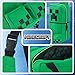 Minecraft Crossbody Bag for Kids Teens Creeper Sling Chest Bag for Travel with Adjustable Strap Gamer Gifts for Boys (Green)