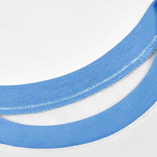 Kids Short Sleeve Colorblock T Shirts Summer Boys Girls Cotton Crew Neck Tops Tee Loose Cute Tshirt Casual Clothes3