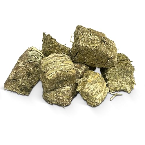 Rabbit Hole Hay - All Natural Timothy Hay Cubed Bites for Small Pets - 5 lb Bag - High Fiber Nutrition
