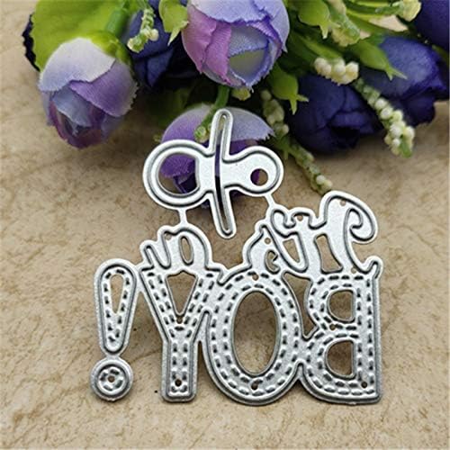 Miniatura 4 de Troqueles de corte para bebé niño y niña, plantillas de corte de metal, marco de troqueles de corte artesanal para hacer tarjetas de papel hechas a