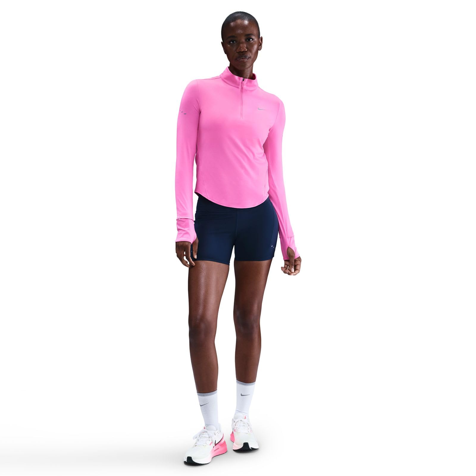 Nike Swift Dri-FIT UV-Laufoberteil mit Halbreißverschluss für Damen, HQ0499