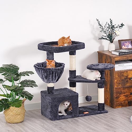 Heybly Cat Tree Cat Tower Condo With Sisal-Covered Scratching Posts And Cooling Mat For Kitten Smoky Gray Hct001Sg #TOP4