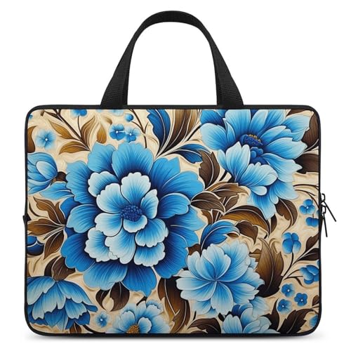 Sac à bandoulière pour ordinateur portable 17 pochette grand format fleurs