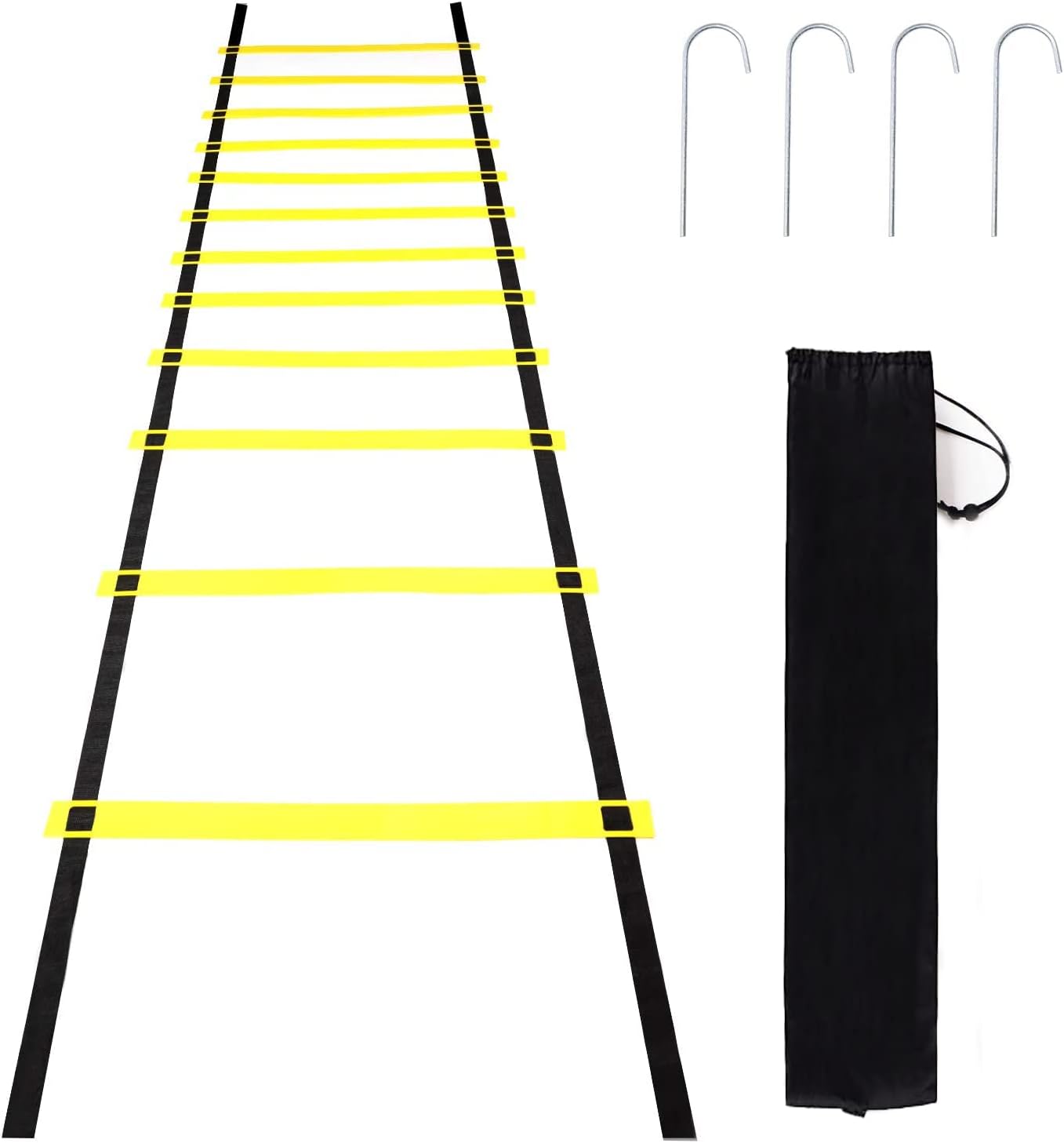Agility Ladder Speed Training Equipment, Speed Ladder to Boost Fitness Increase Quick Footwork, Workout Equipment for Football Drills with Carrying Bag-Easy to Set Up : Sports & Outdoors