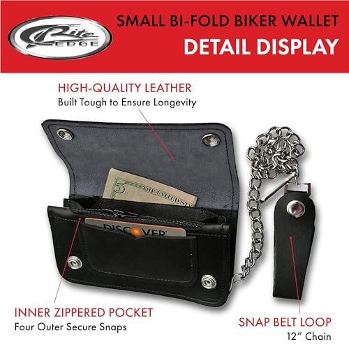 SZCO Supplies Biker Wallet, Small , Black3