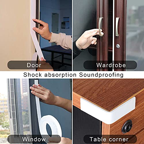 Image of Single-Sided Adhesive Foam Tape EVA White,1.18in x 16.4FT | Multipurpose Sponge Sealing Strip Window Door Insulation Table Edge Protector Wall Bumper Guards