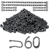 Dark Gray Chain Link Bulk Accessories Pack, 30Pcs Chain 21 Link and 30Pcs Chain 5 Link, Compatible with Lego Parts and Pieces