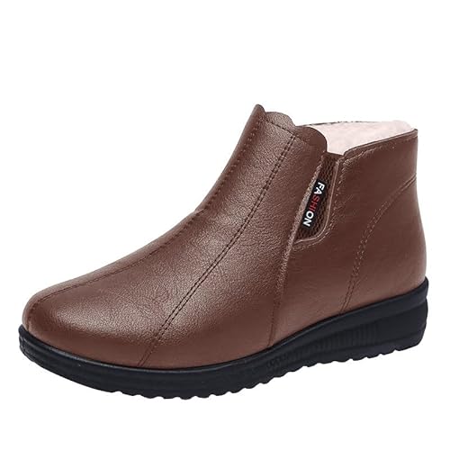 Imagen de Generisch Zapatos Ortopédicos Botas Mujer Zapatillas Deportivas de Invierno Botines Cómodos Antideslizantes Zapatos de Invierno Ligeros Botines Cortos Slip On Botas Anchas Botas Cortas de Invierno