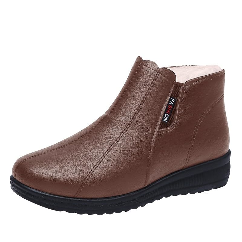 Stivali Di Gomma Tossie Winter Donna – Impermeabili, Foderati E Antiscivolo – Marrone, Taglia 42 (Stretta) – Ideali Per Autunno E Inverno