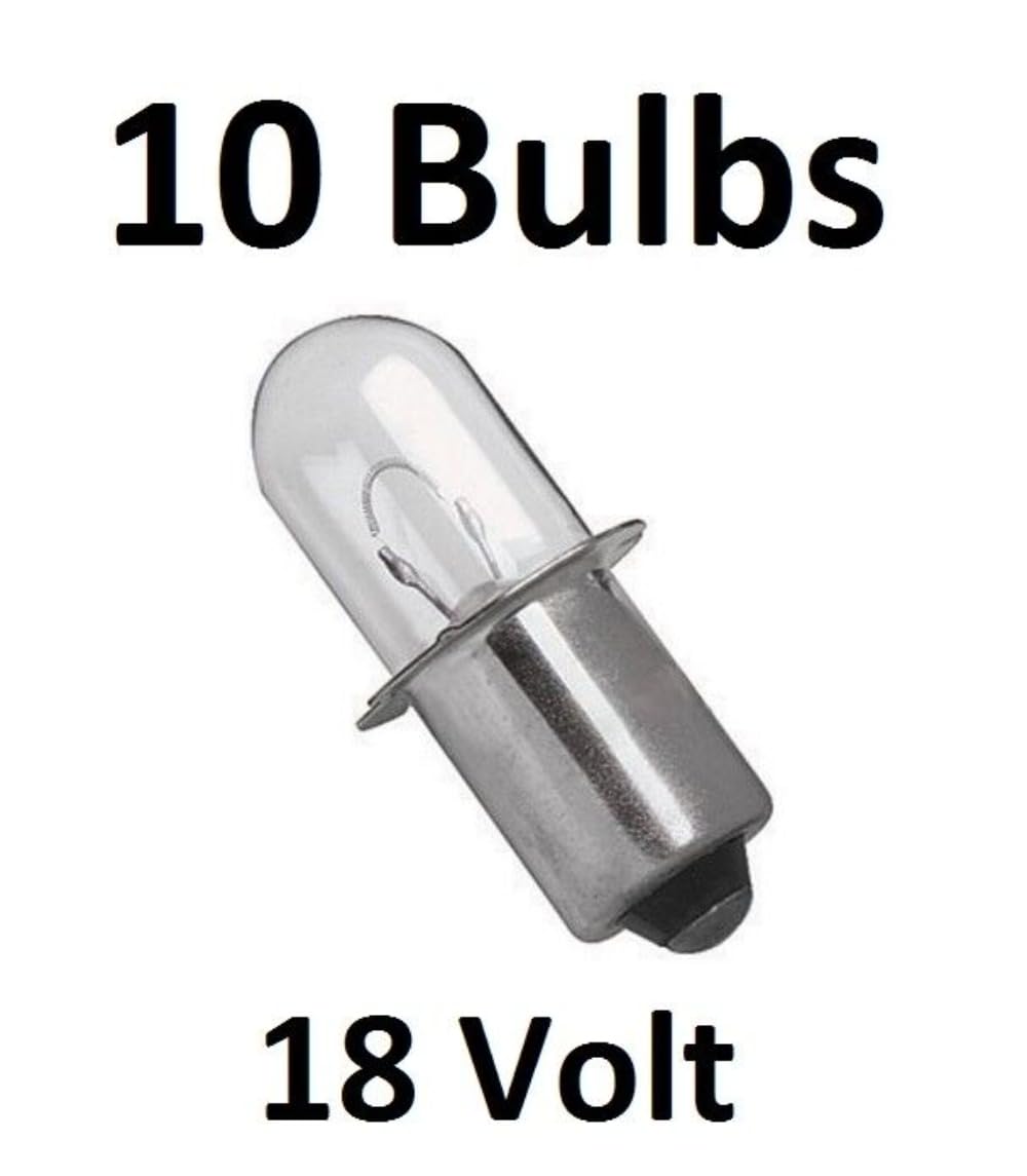 (10) 18 Volt Replacement for XENON Bulbs for Makita A-902961 / BML185 - ML180
