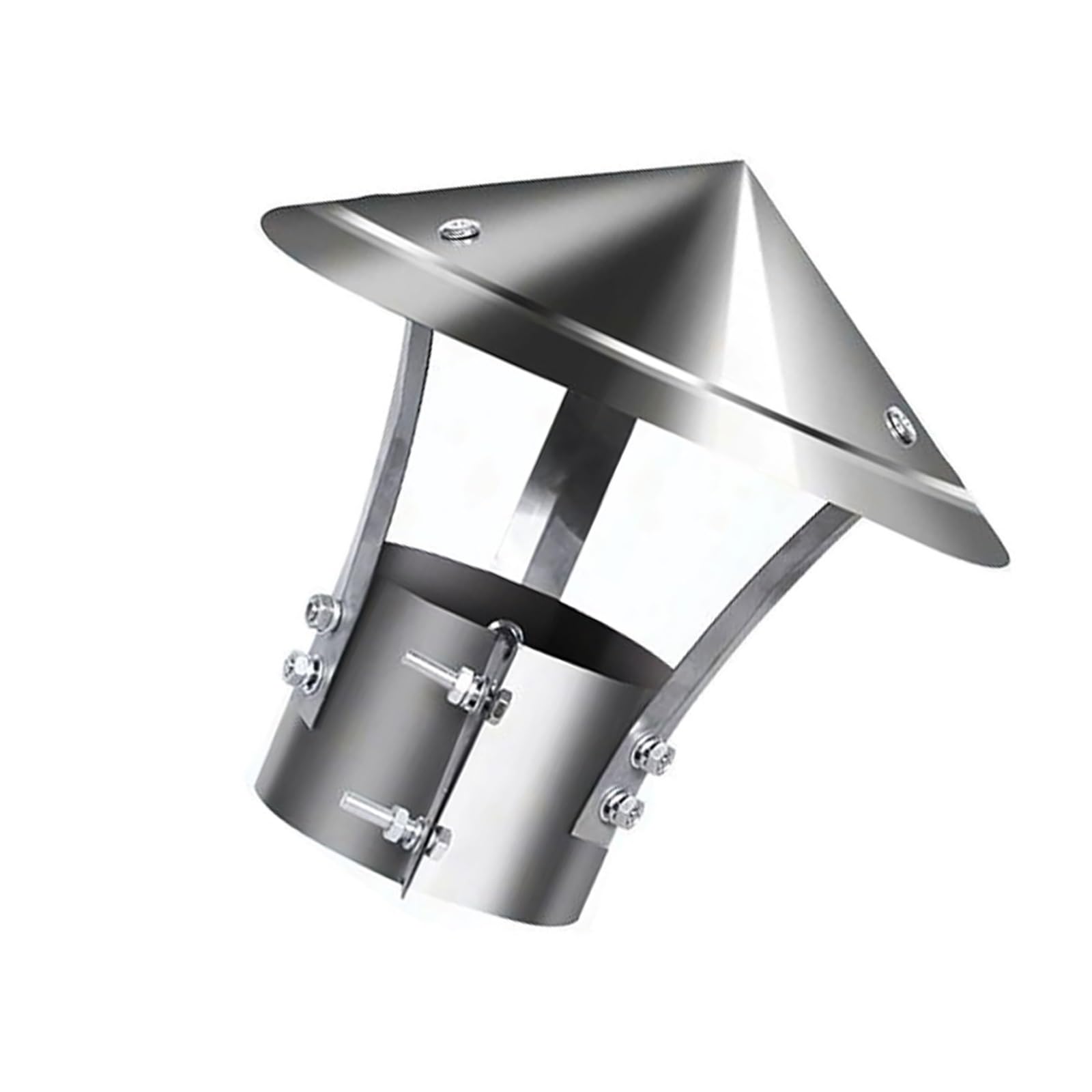 MYXJGNAIY Chimney Cap- Vent Roof Cover - Steel Rain Cap -Chimney Cap with Screen-304 Stainless Steel-Round Roof Chimney Cap - Moisture and Hot Air Exhaust- Pipe rain Cover(140mm/5.5in)