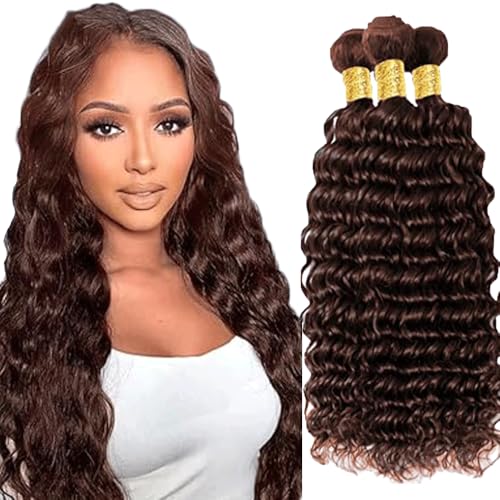 Mèche deep wave cheveux humains brésiliens vierges chocolat 28 32 pouces